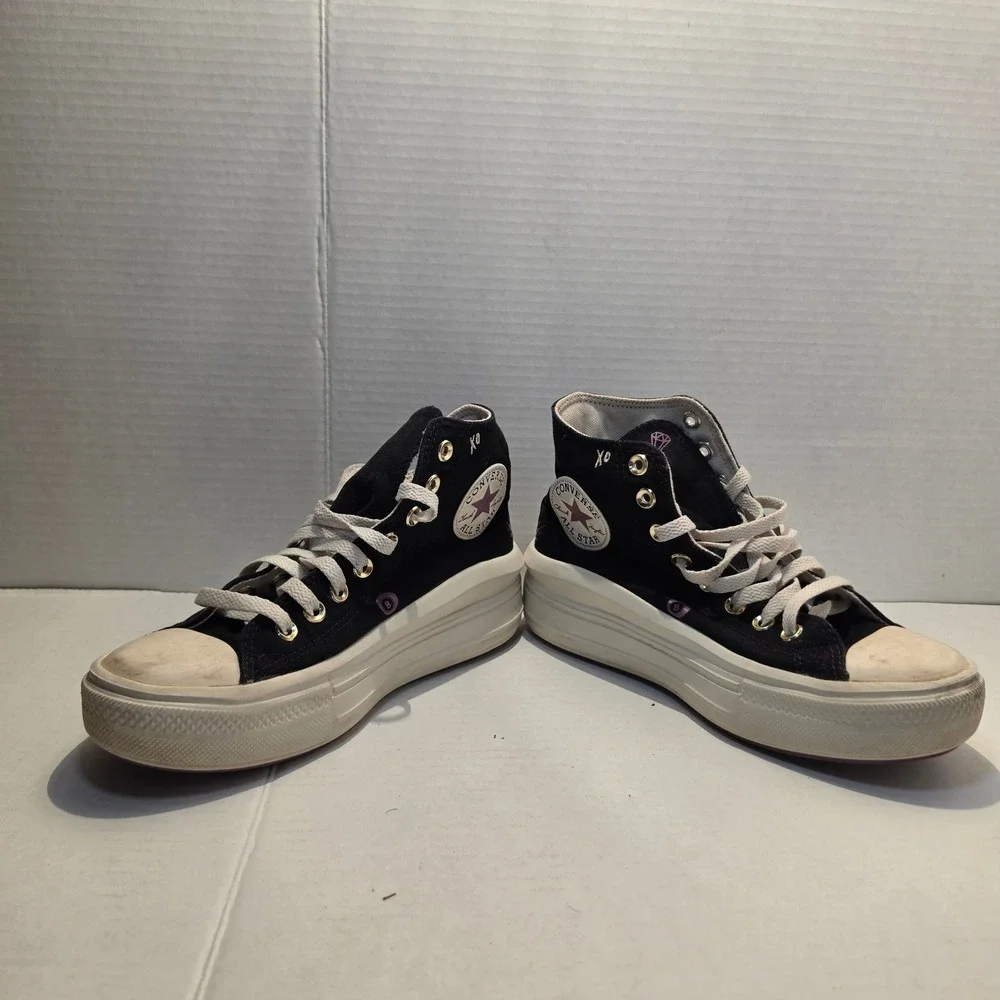 Converse Chuck Taylor All Star Move Platform Black Rabbit A07136C Womens Size 7